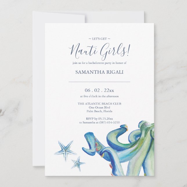 Invitations de Nauti Bachelorette Party (Devant)
