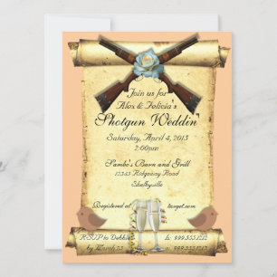 Invitations de noces de tir dans une pêche douce