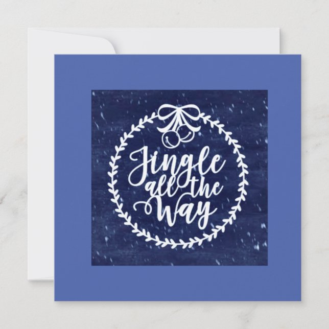 Invitations de Noël bleu (Devant)