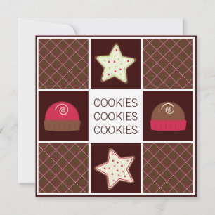 Invitations de Noël Cookie Exchange Party