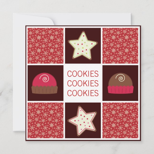Invitations de Noël Cookie Exchange Party (Devant)