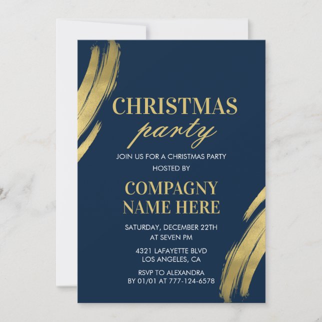 Invitations de Noël de l'entreprise Marine (Devant)
