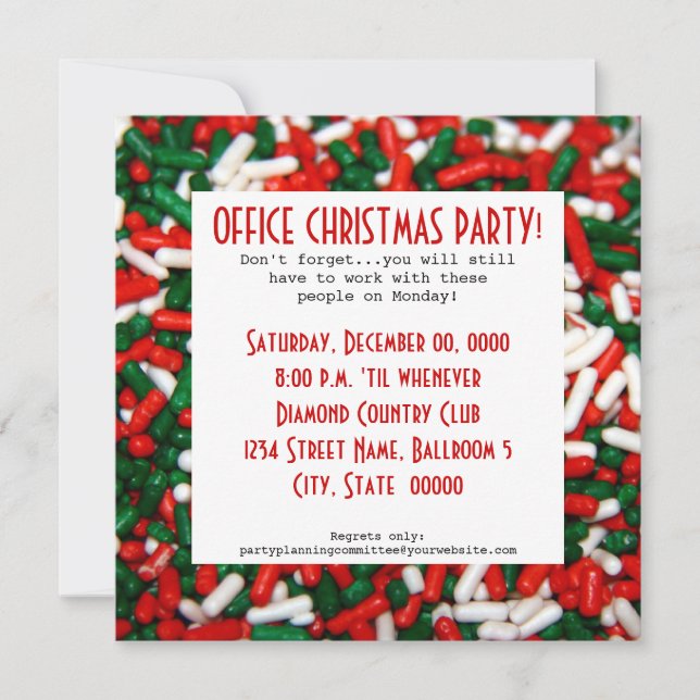 Invitations de Noël du bureau (Devant)