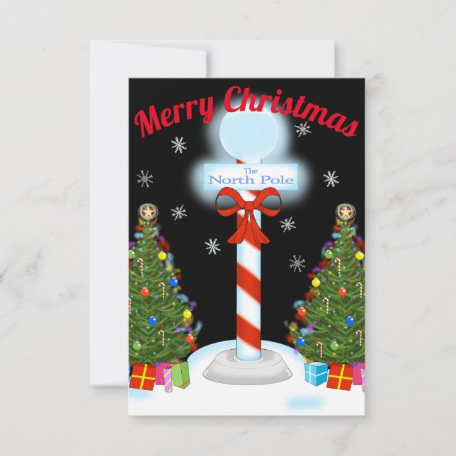 Invitations de Noël du Pôle Nord (Devant)