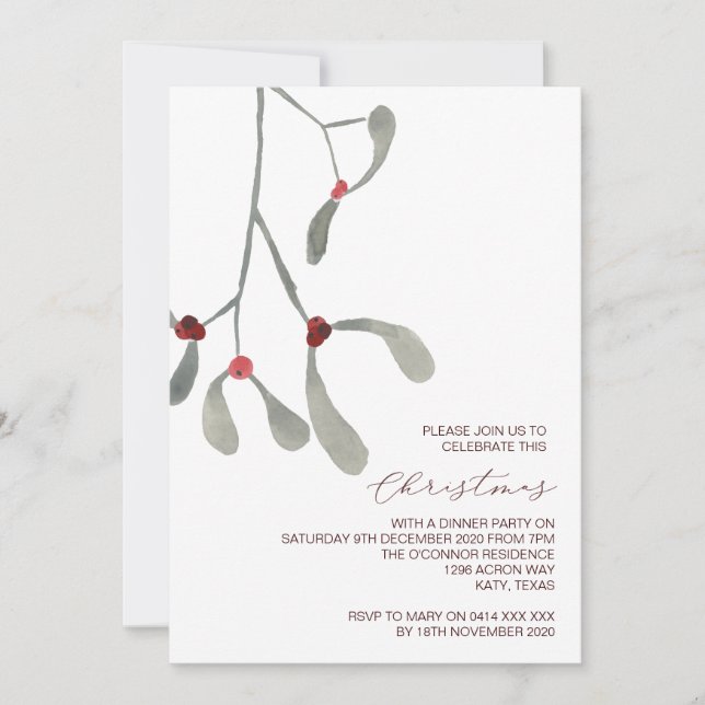 Invitations de Noël et de Noël rustiques (Devant)