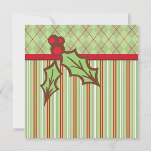 Invitations de Noël Holly