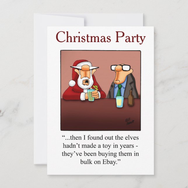 Invitations de Noël Humour (Devant)