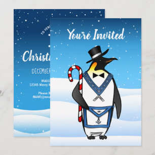 Invitations de Noël Masonic Lodge