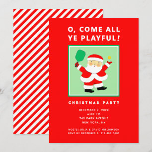 Invitations de Noël Pickleball
