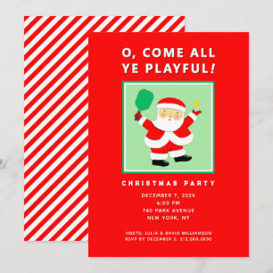 Invitations de Noël Pickleball
