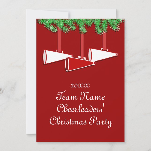 Invitations de Noël pour des majorettes (Devant)