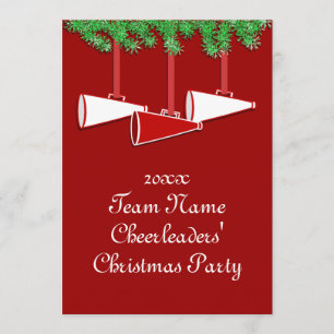 Invitations de Noël pour des majorettes