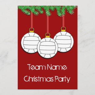 Invitations de Noël pour le volleyball