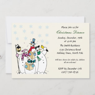 Invitations de Noël Snowman