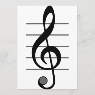Invitations de notes musicales du Clé de fer