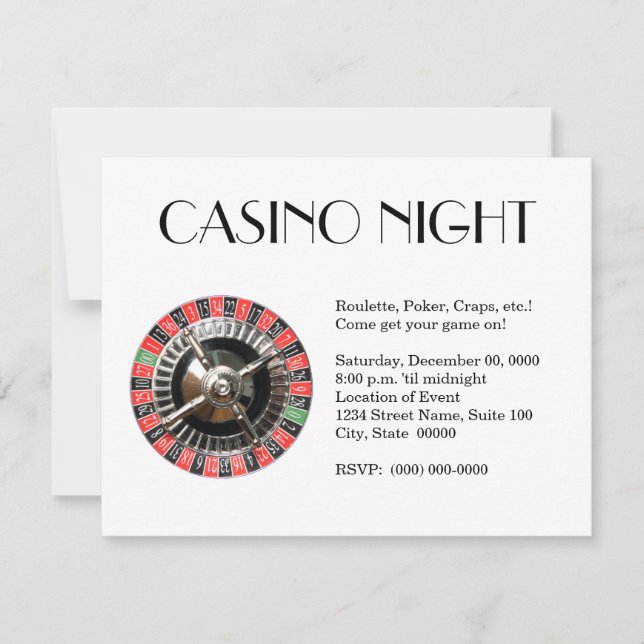 Invitations de nuit du casino (Devant)