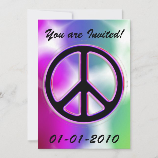 Invitations de paix datées de la Cravate Cool (Devant)