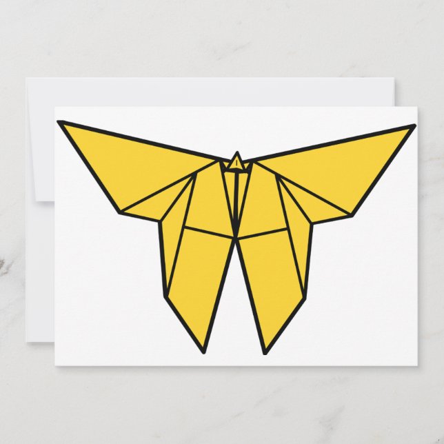 Invitations de papillon d'origami (Devant)