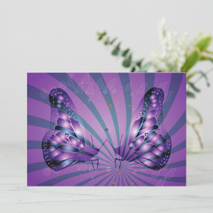 Invitations de papillons pourpres