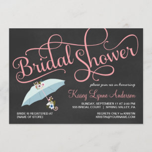 Invitations de parapluie de Fête de la mariée de