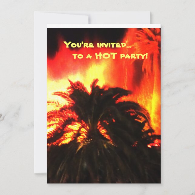 Invitations de partie chaude du volcan (Devant)