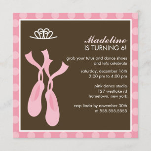 Invitations de partie de ballet