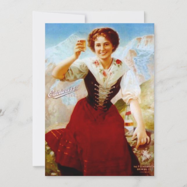 INVITATIONS de PARTIE de BIÈRE vintages (Devant)