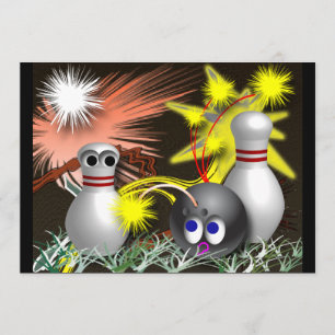 Invitations de partie de bowling