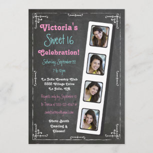 Invitations de partie de cabine de photo de