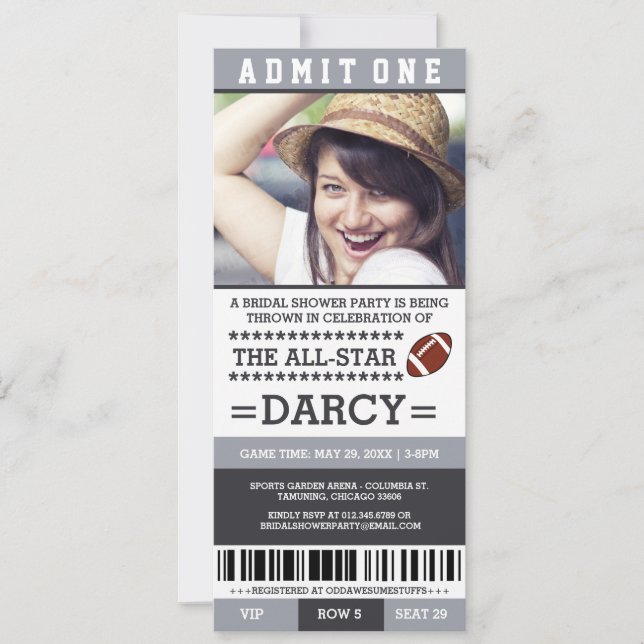 Invitations de partie de Fête de la mariée du (Devant)