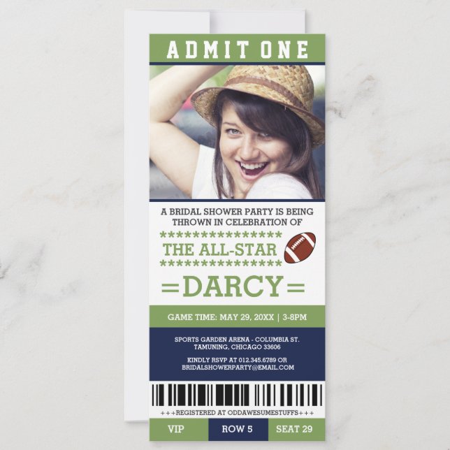 Invitations de partie de Fête de la mariée du (Devant)