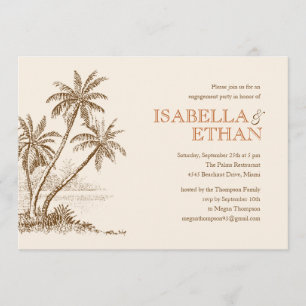 Invitations de partie de fiançailles de plage