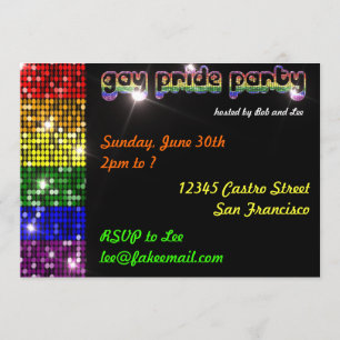 Invitations de partie de gay pride