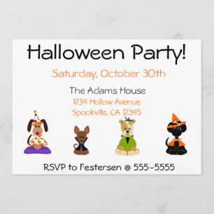 Invitations de partie de Halloween