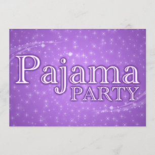 invitations de partie de pyjama : starshine