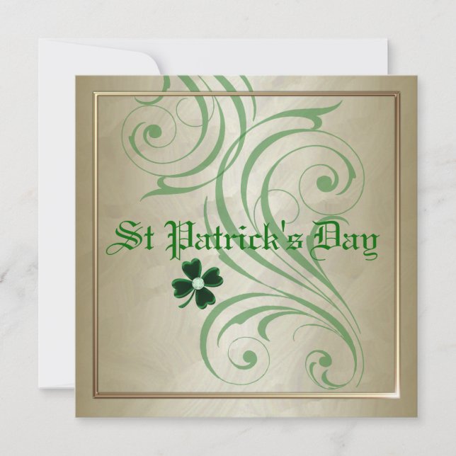 Invitations de partie de remous de vert du jour de (Devant)