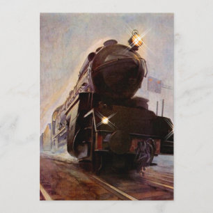 Invitations de partie de retraite de train de