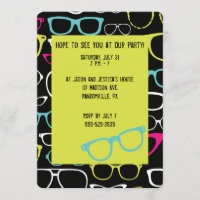 Invitations de partie de vert et de noir de chaux