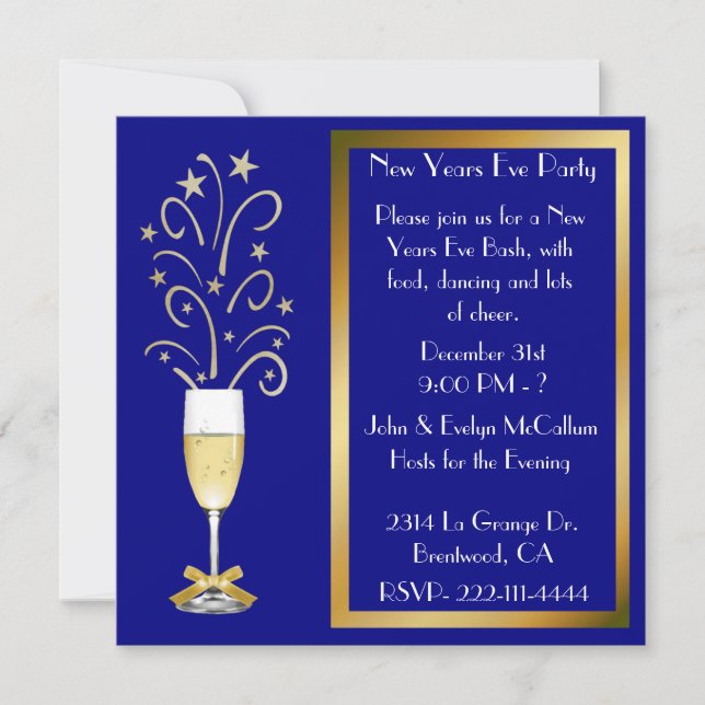 Invitations de partie d'Ève de nouvelles années de (Devant)