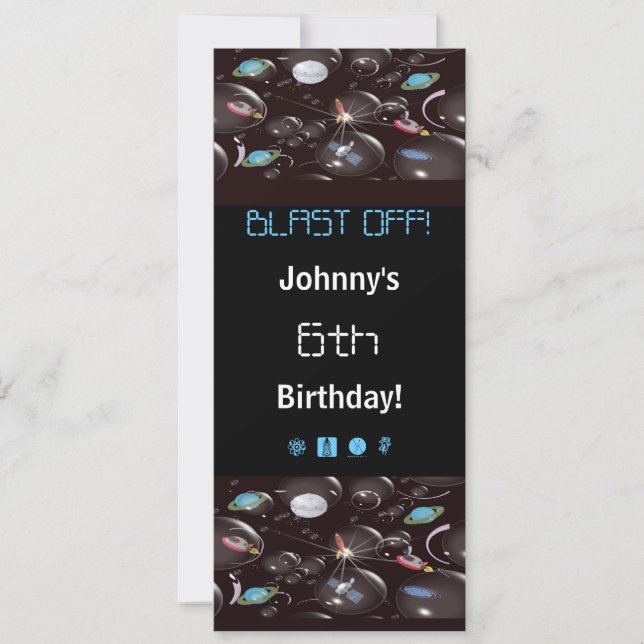 Invitations de parties spatiales (Devant)