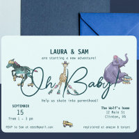 Invitations de patinage pour le baby shower
