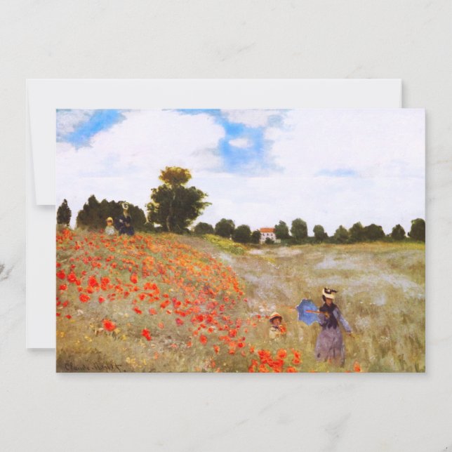 Invitations de pavots de Monet (Devant)