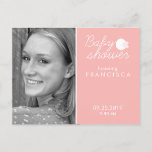 Invitations de photo de baby shower avec des