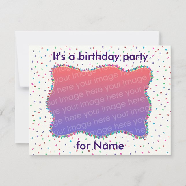 Invitations de photo de fête d'anniversaire de (Devant)