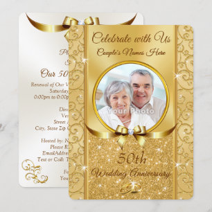 Invitations de photos personnalisées du 50e annive