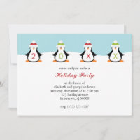 Invitations de pingouins de vacances