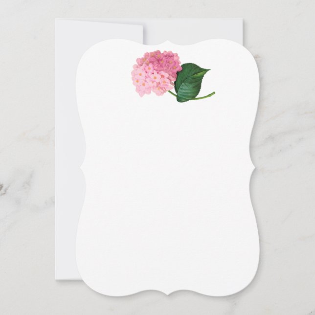 Invitations de Pink Redoute Hydrangea (Devant)