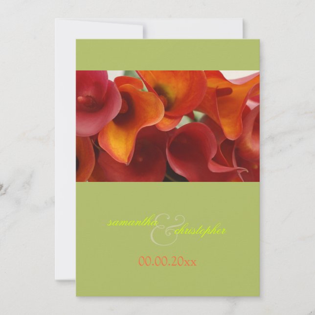INVITATIONS DE PixDezines BURNT ORANGE CALLA LILY (Devant)