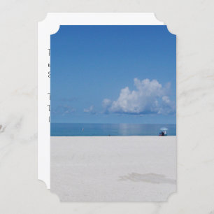 Invitations de plage de sable blanc