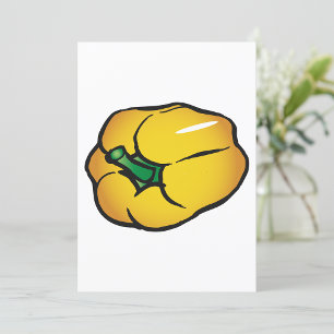 Invitations de poivre jaune